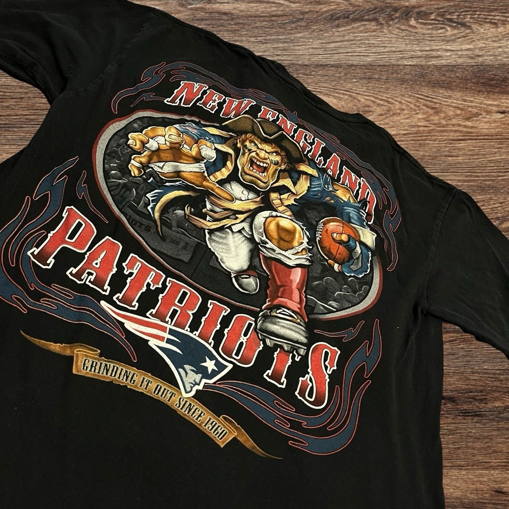 Y2K NFL New England Patriots Graphic‎ T-Shirt Medium - Picture 2 of 4
